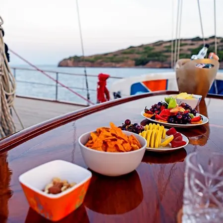 Luxury Boat In Marina بوتيل بودروم