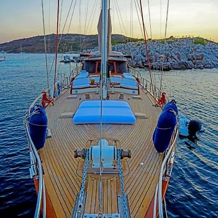Luxury Boat In Marina بودروم